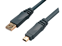 1077-BL: HQ USB-Kabel 2.0 A-Stecker/B-Mini-Stecker  1,5 m