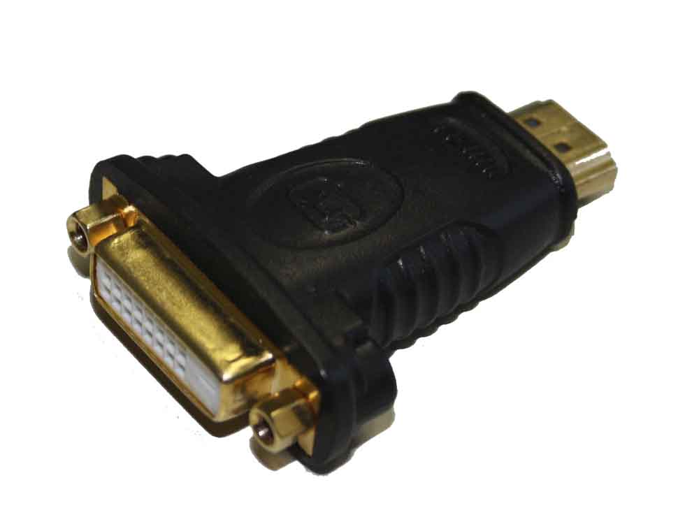 1186: HDMI Adapter HDMI (A) Stecker/DVI-D (24+1) Buchse vergoldete Kontakte