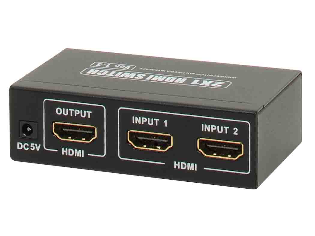 1232: HDMI Verteiler 1xIN/2xOUT Full HD ready 1080p 3D ready mit Netzteil vergoldete Kontakte