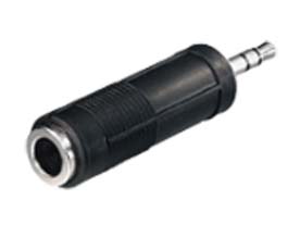259-N: Klinkenadapter 1 x 3,5 mm stereo Stecker/ 1 x 6,35 mm stereo Klinkenkupplung