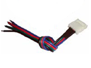 4283: LED-Strip Anschlußstück 4-polig inkl. Kabel 14cm für 10mm RGB Strip weiss
