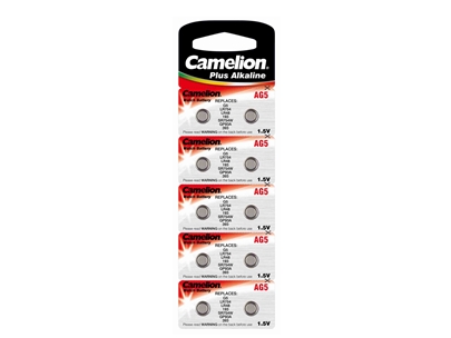 20-5: Camelion AG5 L754 Alkaline 1,5 V 7,9 x 5,4 mm